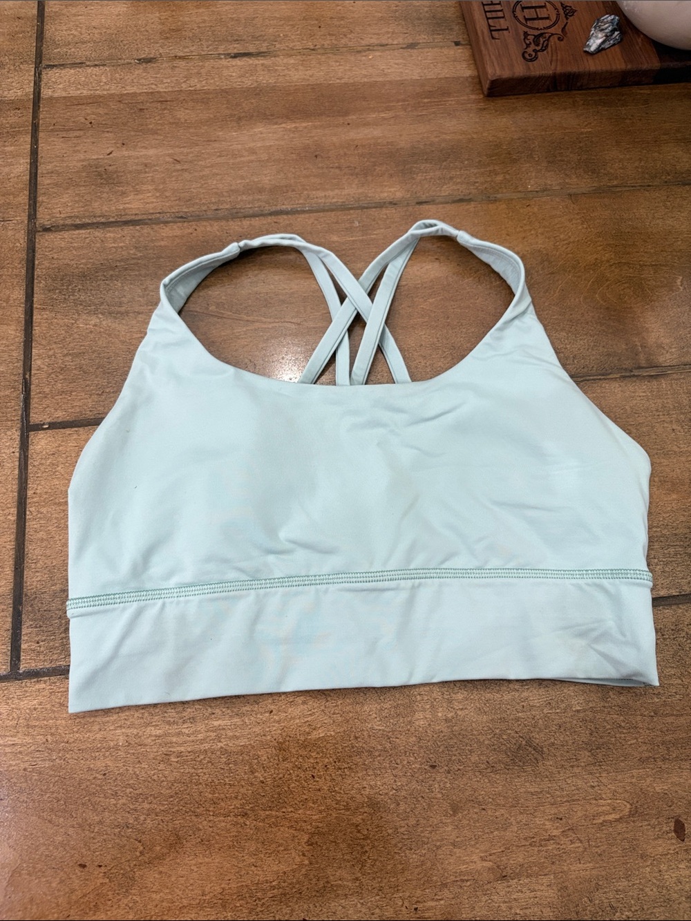 Lululemon energy bra longline seafoam green/mint size 8